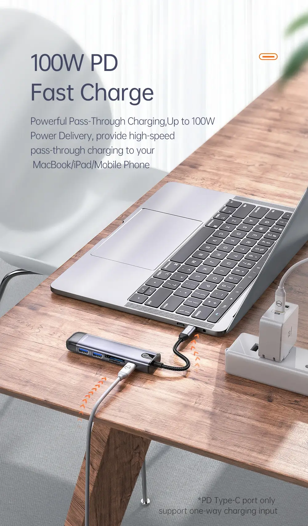 Mcdodo 6 in 1 Multifunctional USB-C Hub Docking Station Adapter