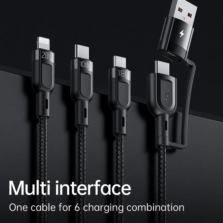 Mcdodo Thunder Series 2 in 3 Fast Charging Cable 100W (1.2M)