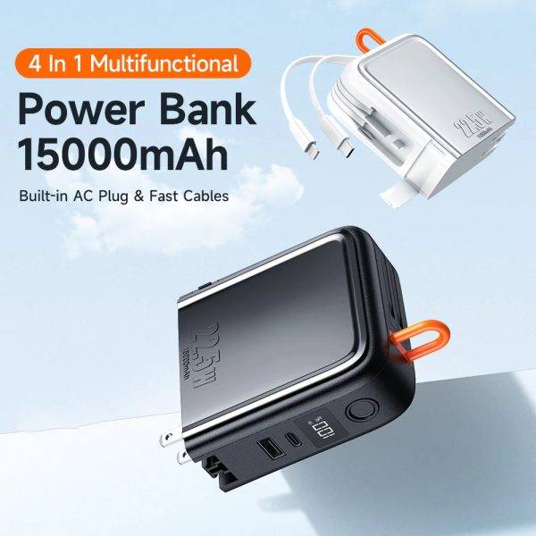 Mcdodo 22.5W QC 15000mAh Powerbank & Universal Charger with Built-in Cable