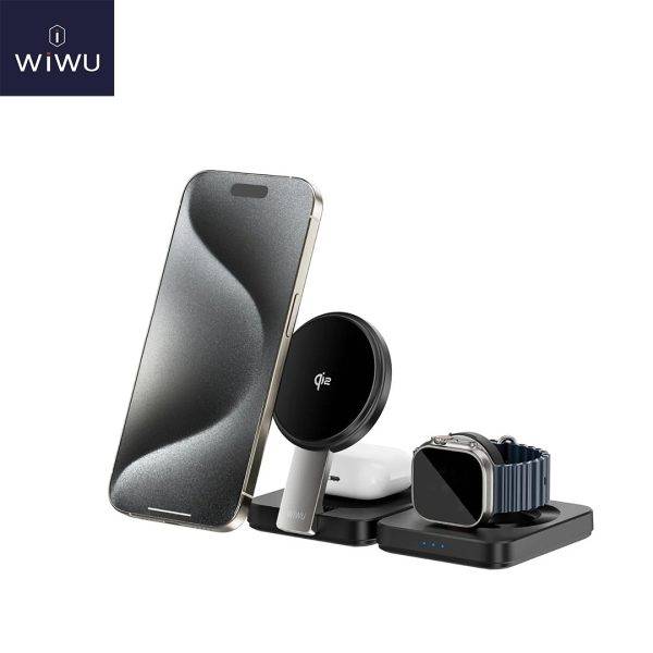 WiWU Wi-W028 3-in-1 Foldable Wireless Charger 