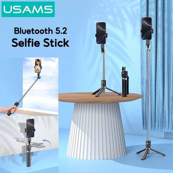 USAMS ZB324 Mini Wireless Bluetooth Selfie Stick with Adjustable Holder