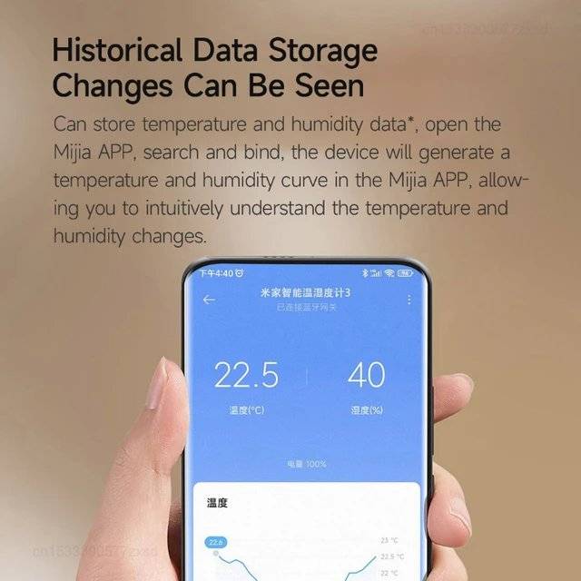 Xiaomi Mijia Smart CR2450 Thermometer Hygrometer 3 with LCD Bluetooth Display
