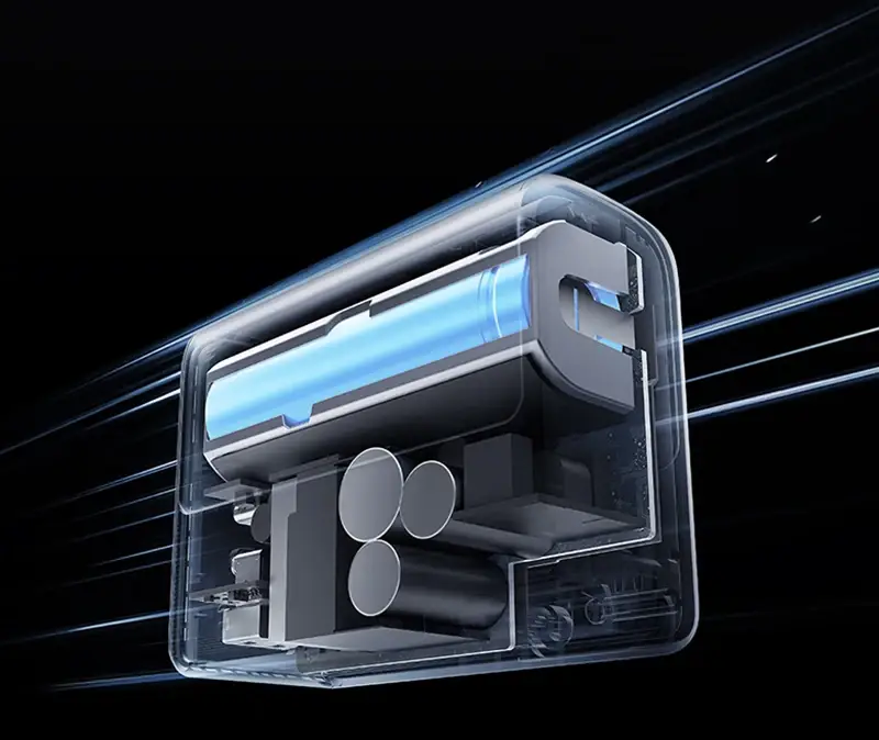 CUKTECH 2-in-1 5000mAh 67W Portable Power Bank with Foldable AC Plug & 22W Output