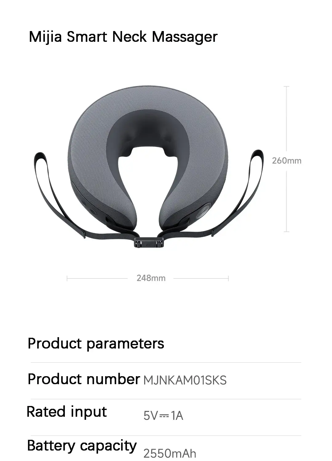 Xiaomi Mijia Smart Neck Massager with Mi Home App 2550mAh