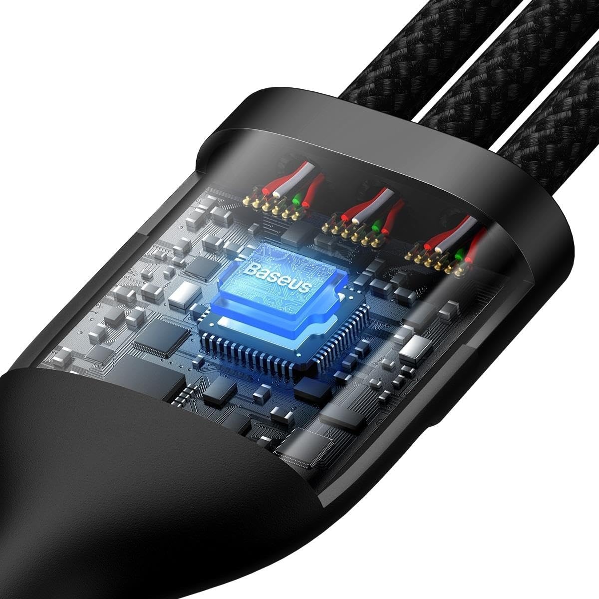 Baseus Flash Series II 3-in-1 Fast Charging Cable (Type-C to Micro+Lightning+Type-C, 100W, 1.5m)