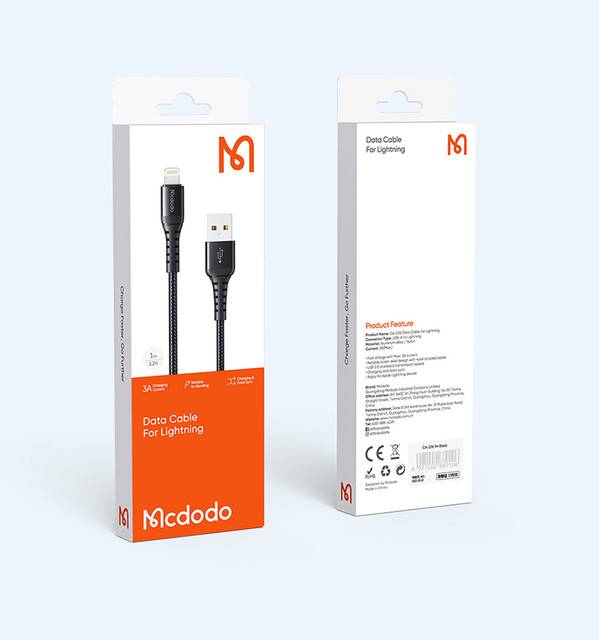 McDodo CA-2261 iPhone Fast Charging & Data Cable 3A, 1M
