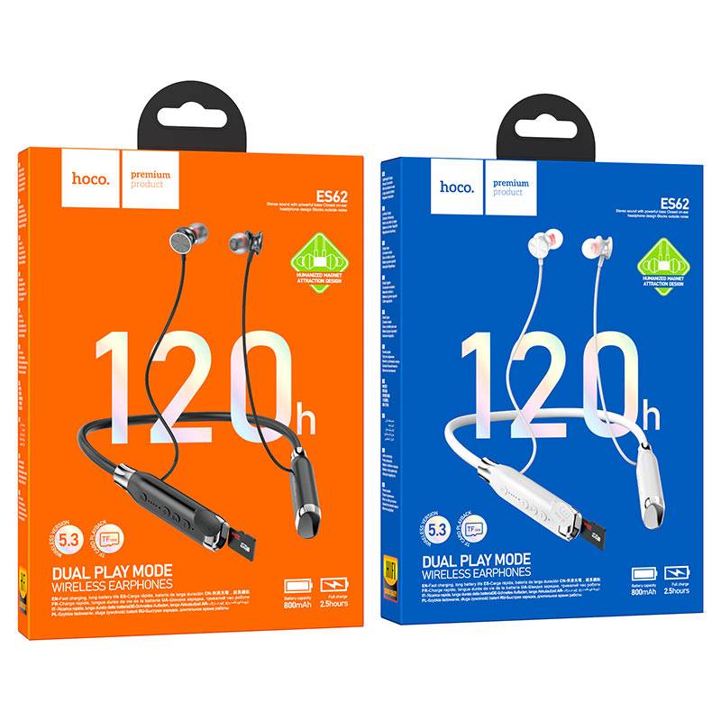 Hoco ES62 Wireless Bluetooth Neckband Earphones with Memory Card Support