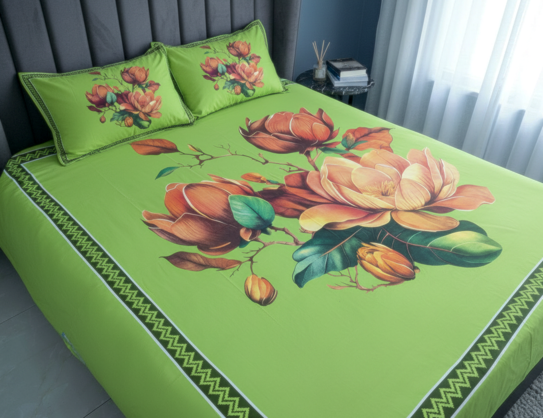 100% Twill Cotton King Size Bedsheet