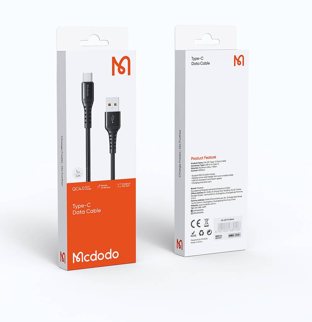 McDodo CA227 1M Type-C to USB Dual-Interface Data Cable