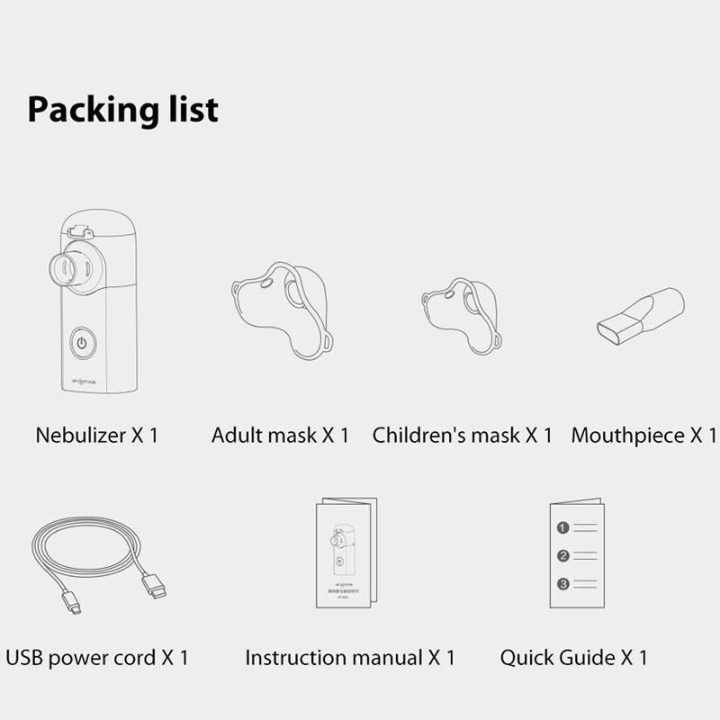 Xiaomi Youpin Andon Portable Mini Nebulizer Handheld Micro-Atomizer Inhaler for Respiratory Relief