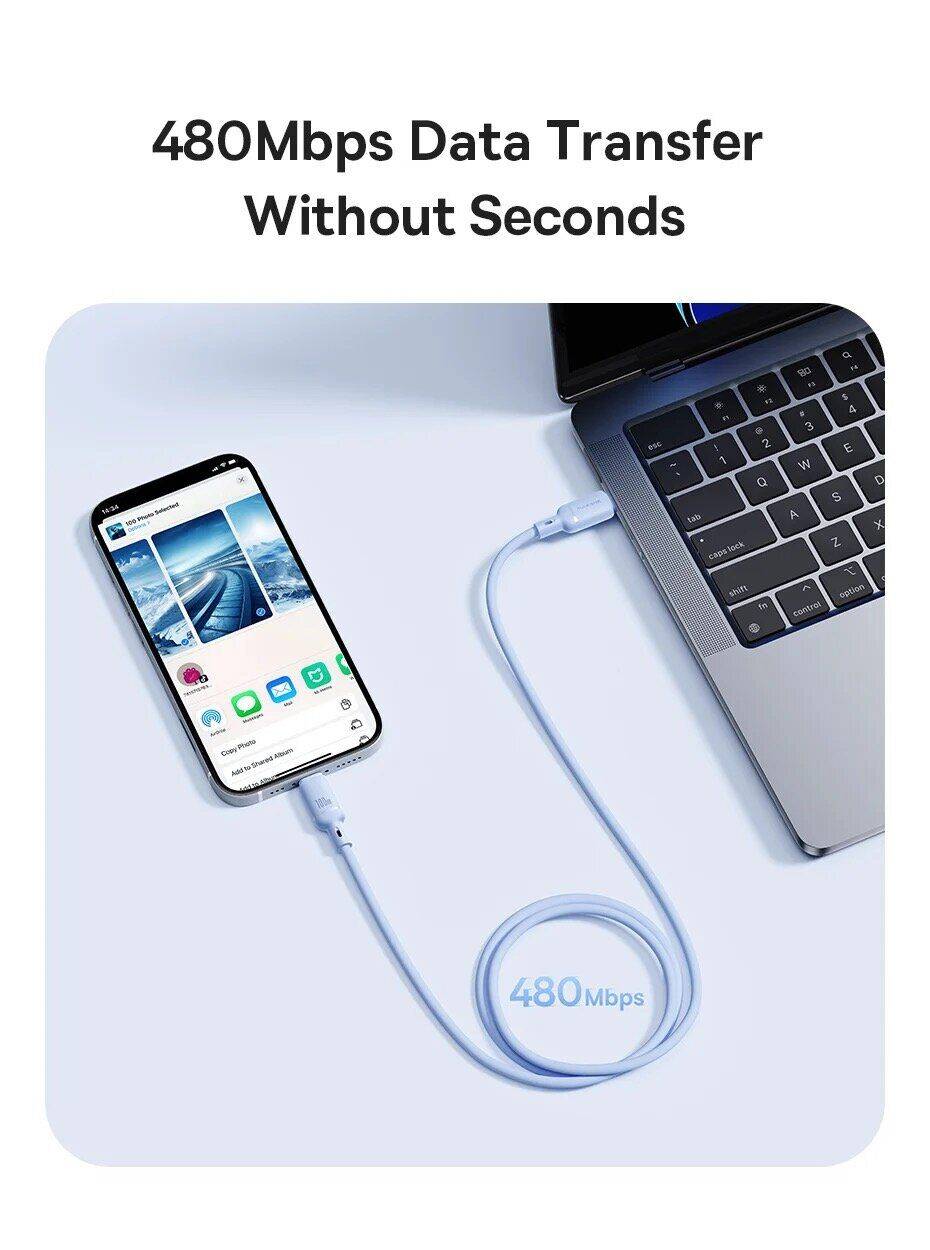 Baseus Silky Series 100W Fast Charging Data Cable USB-C to USB-C 1m