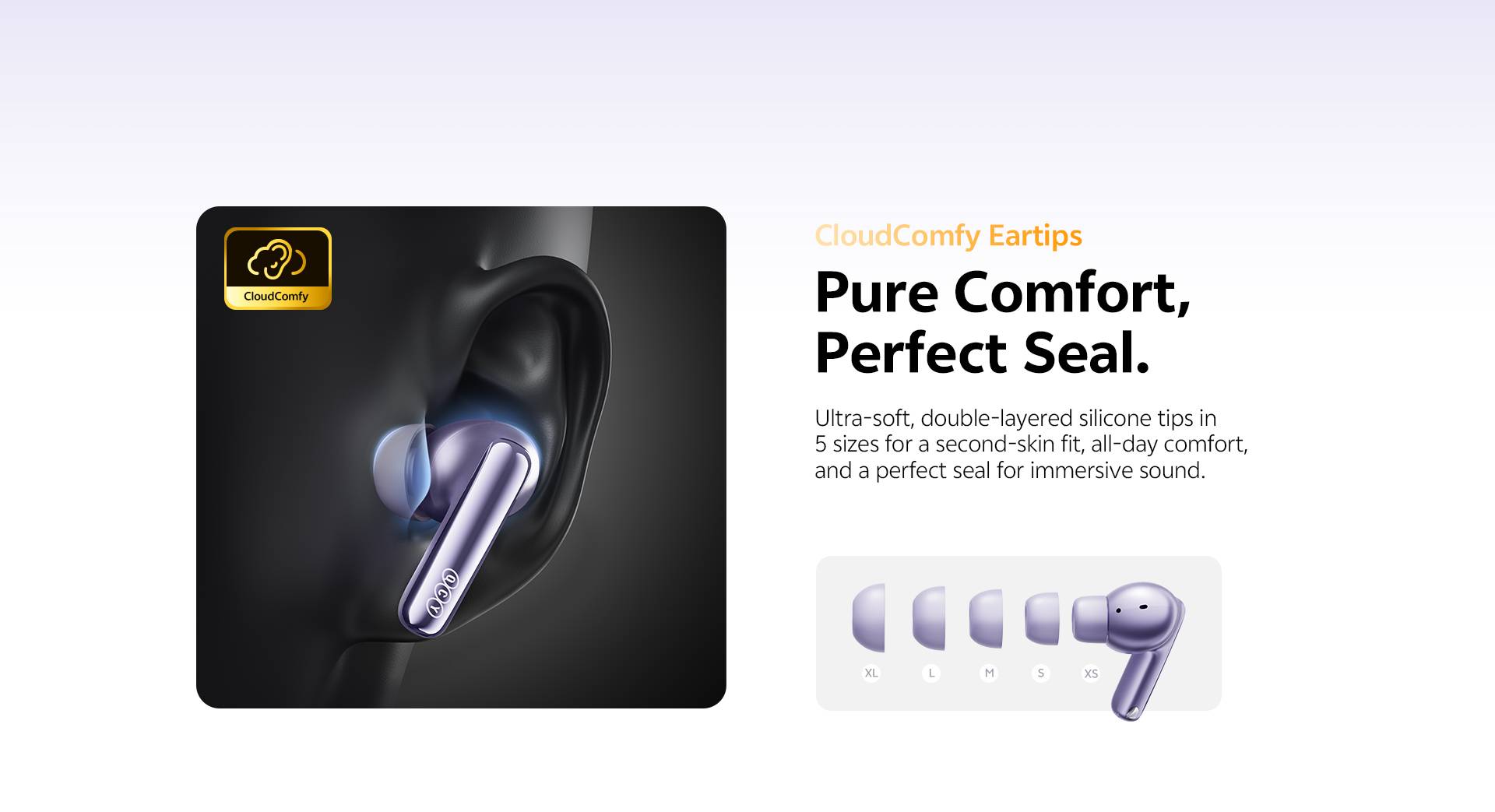 QCY MeloBuds N70 True Wireless Earbuds with 56dB Adaptive ANC & LDAC