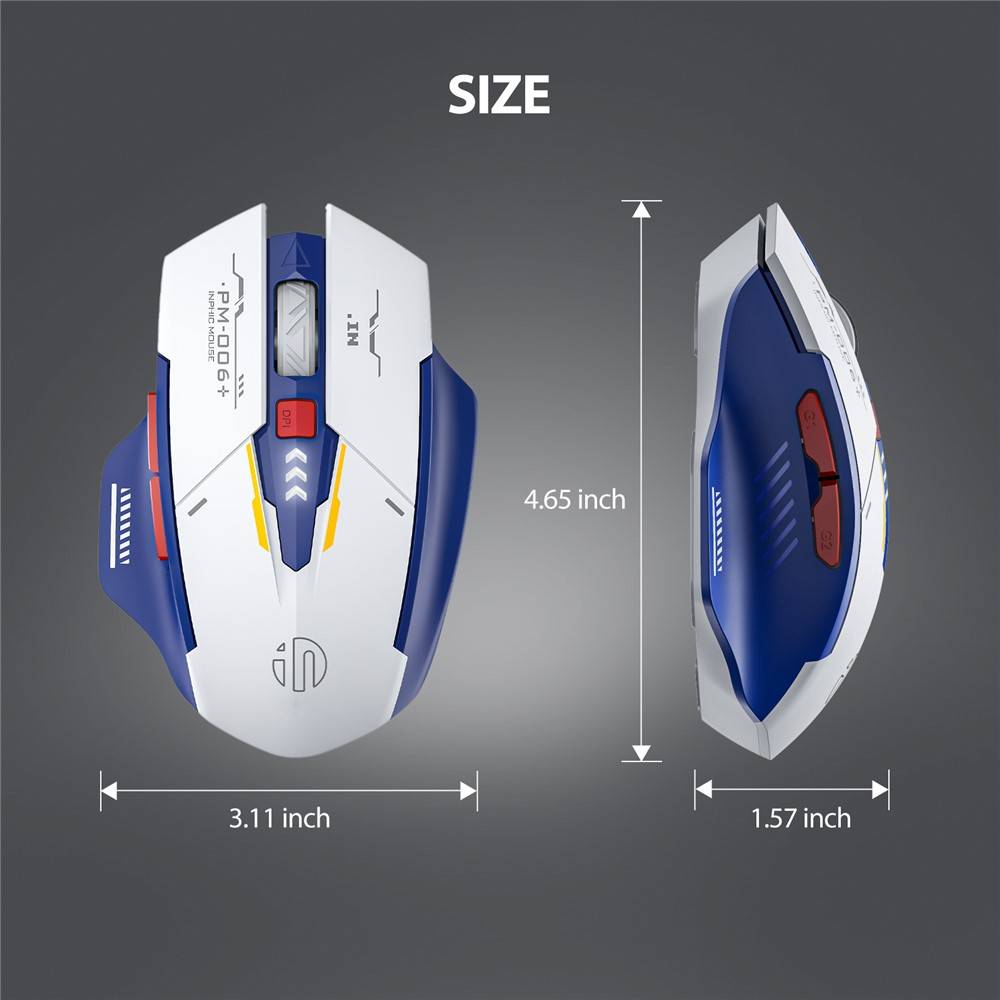 INPHIC F9 Mecha Version Rechargeable 2.4G Wireless Gaming & Office Mouse for Computer and Laptop
