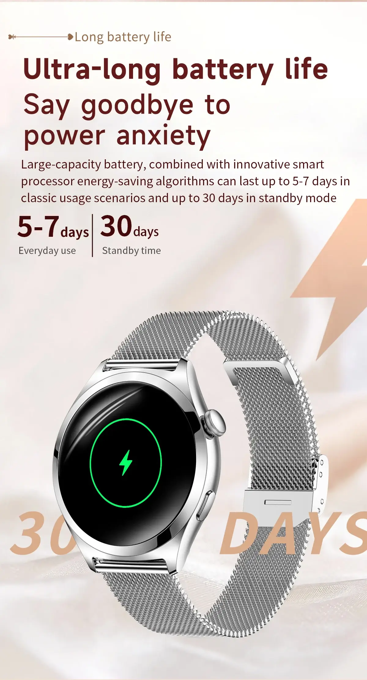 YES Ariel Nova Smartwatch for Women with Health & Fitness Tracking and IP68 Water Resistance