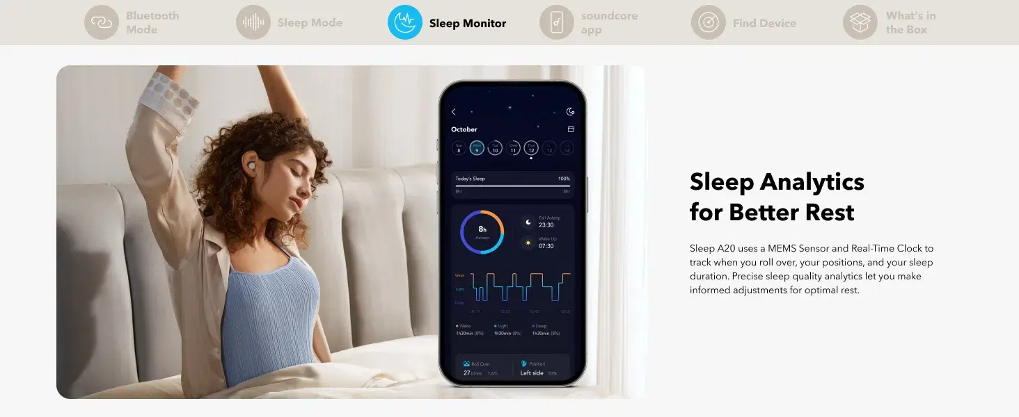 Anker Soundcore Sleep A20 True Wireless Noise-Isolating Sleep Earbuds