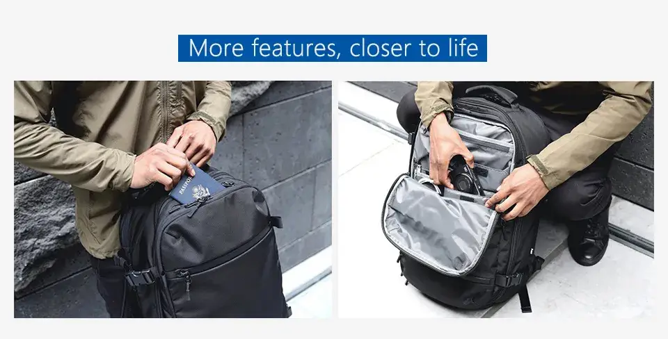 Ozuko 8983L Men's Outdoor Waterproof Backpack Large-Capacity Multi-Function Travel Bag