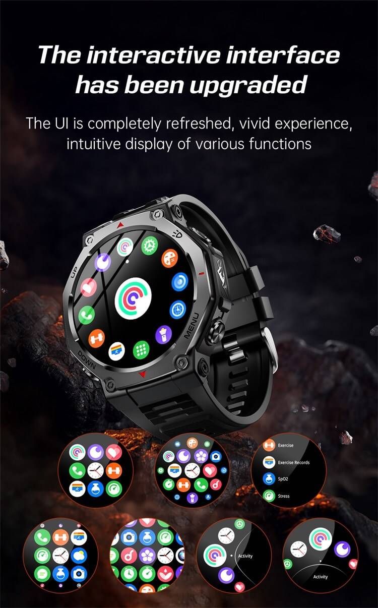 Valdus VD47 Pro Smartwatch 1.43″ AMOLED 5ATM Waterproof Built-In Flashlight