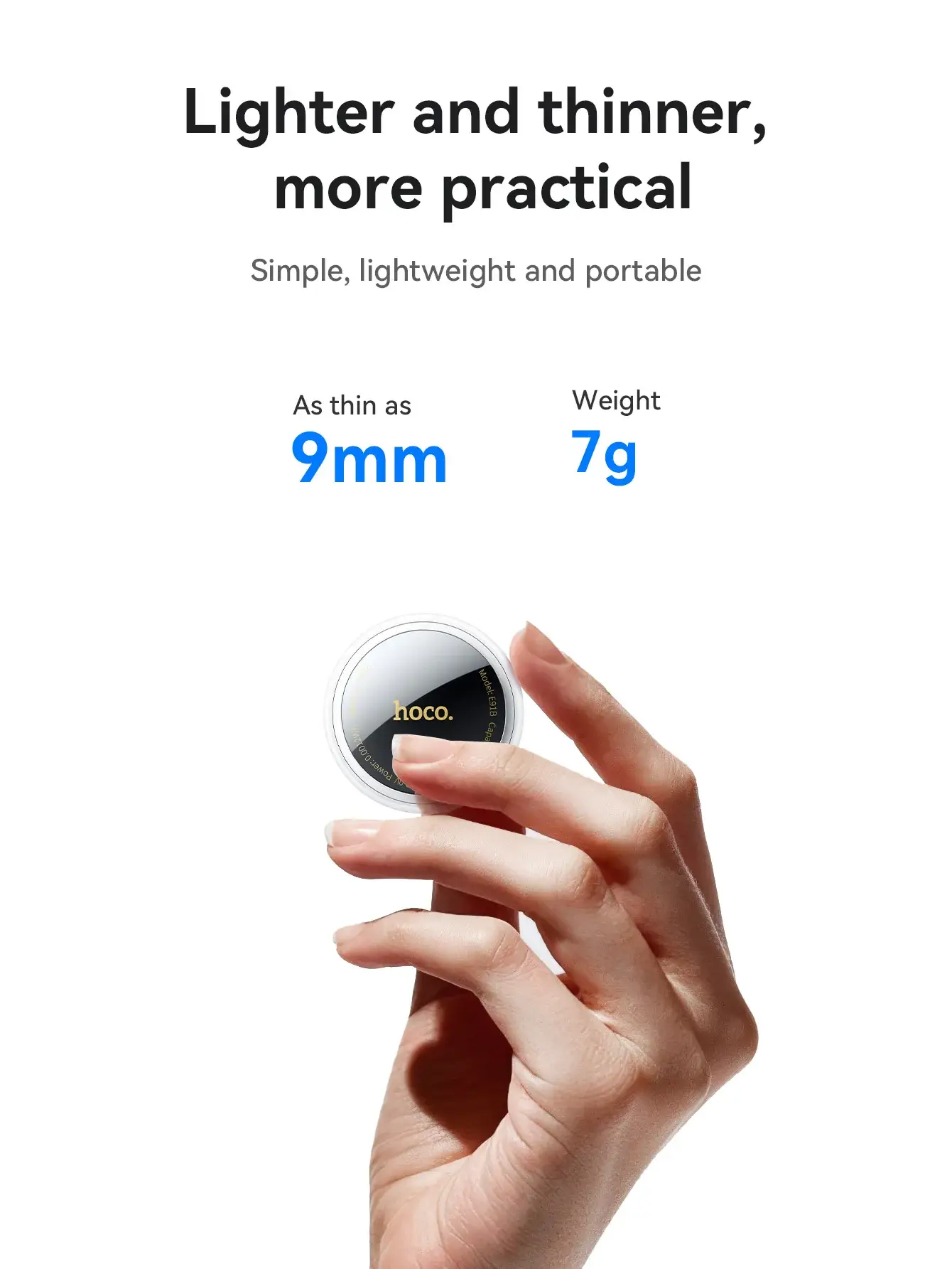 HOCO E91B AirTag Tracker with Adhesive Case Anti-Lost GPS Finder for Bags & Luggage