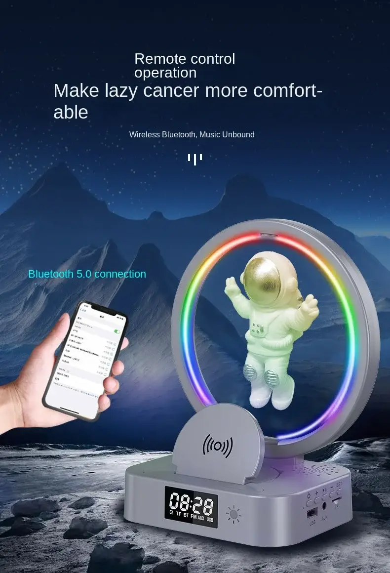 Magnetic Levitation Astronaut Bluetooth Speaker with 360° Floating Sound