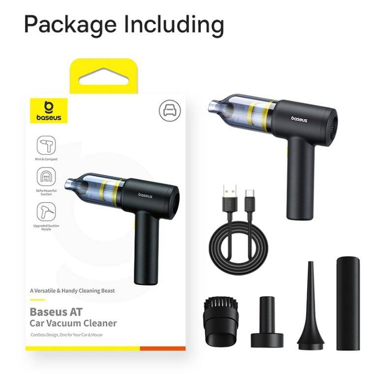 Baseus AT Portable Car Vacuum Cleaner High-Power Handheld Dust Remover