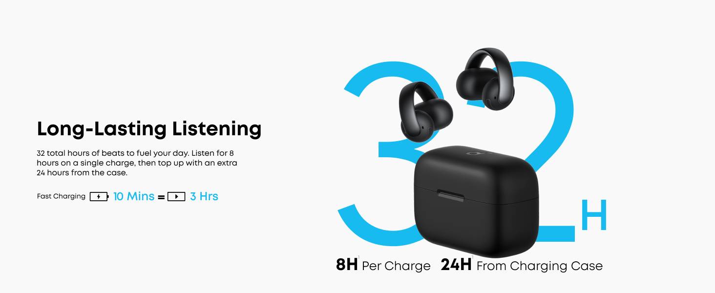 Soundcore AeroClip A3388 Open-Ear Clip-On Earbuds with AI Mics & Powerful Bass