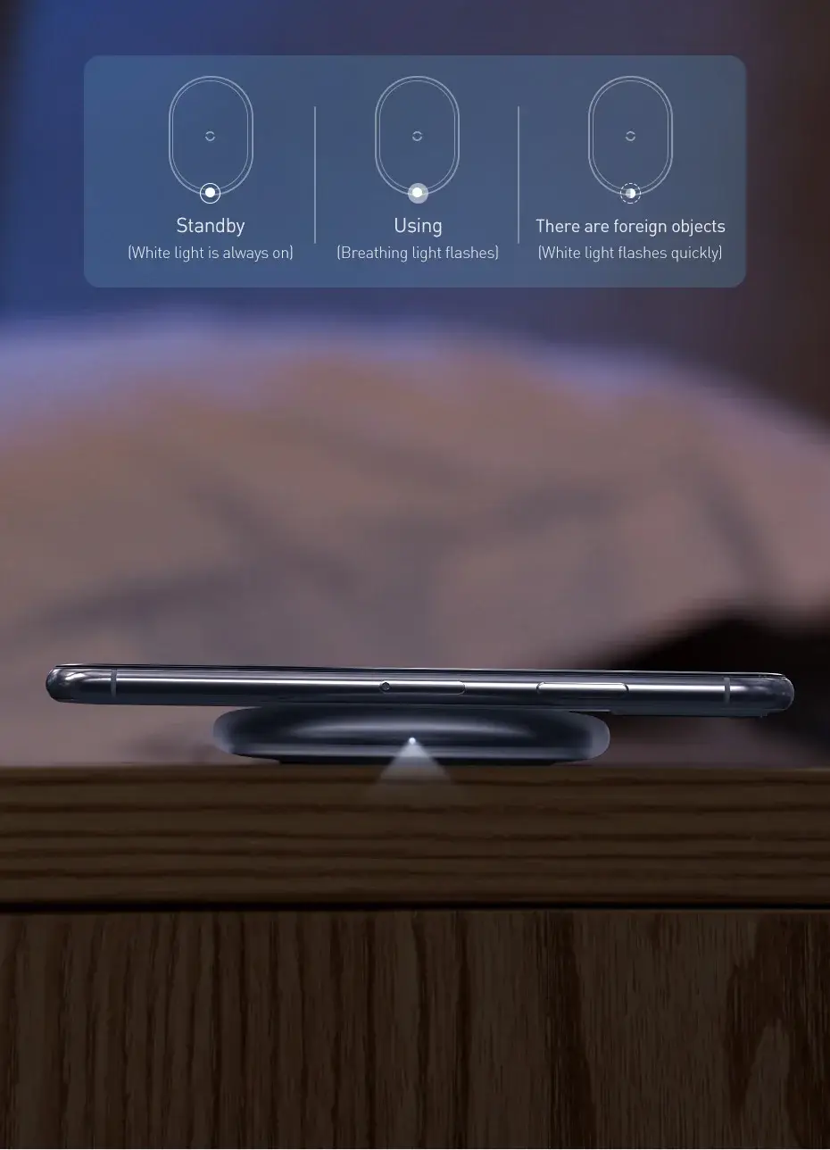 Baseus Jelly BS-W510 15W Fast Wireless Charger Qi-Certified Slim Charging Pad