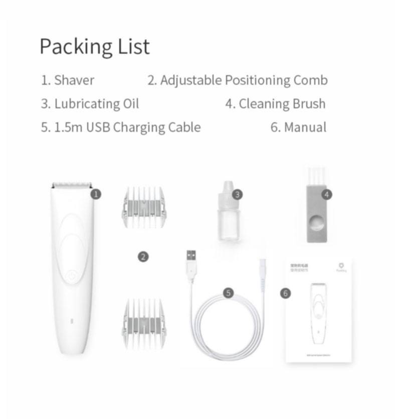 Xiaomi Pawbby Rechargeable Pet Hair Trimmer Professional Grooming Clippers