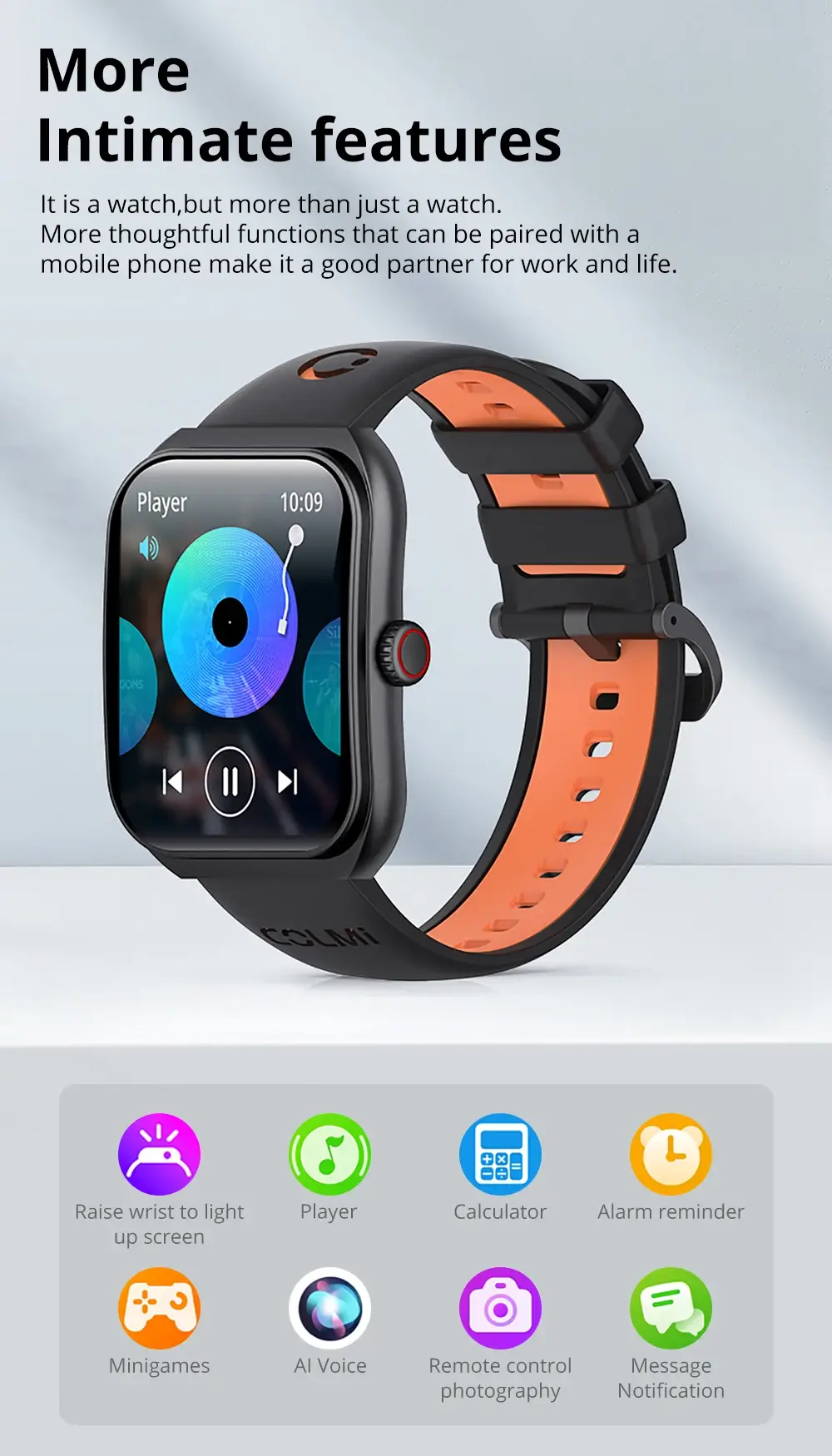 COLMI P86 AMOLED Smartwatch with Bluetooth Calling