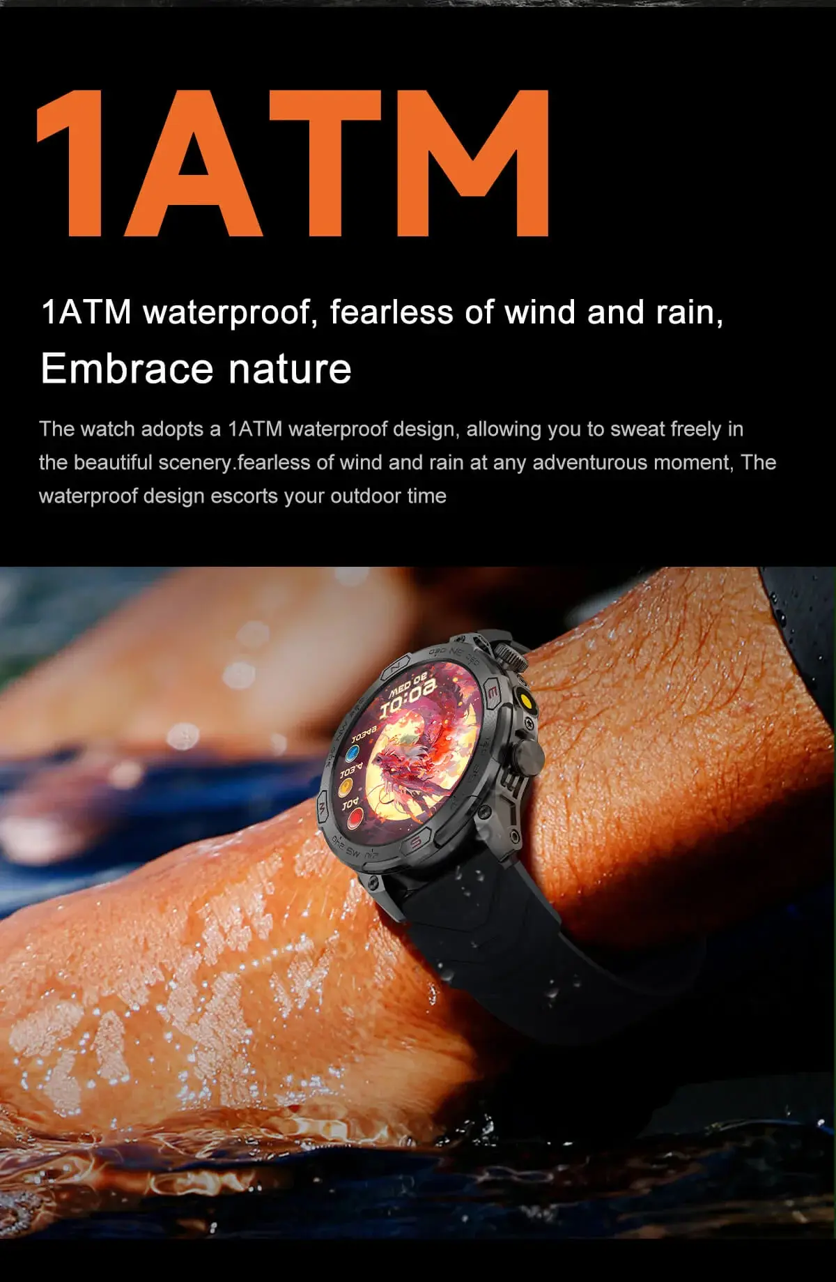 Valdus VD36 Pro Rugged Men Outdoor Smartwatch