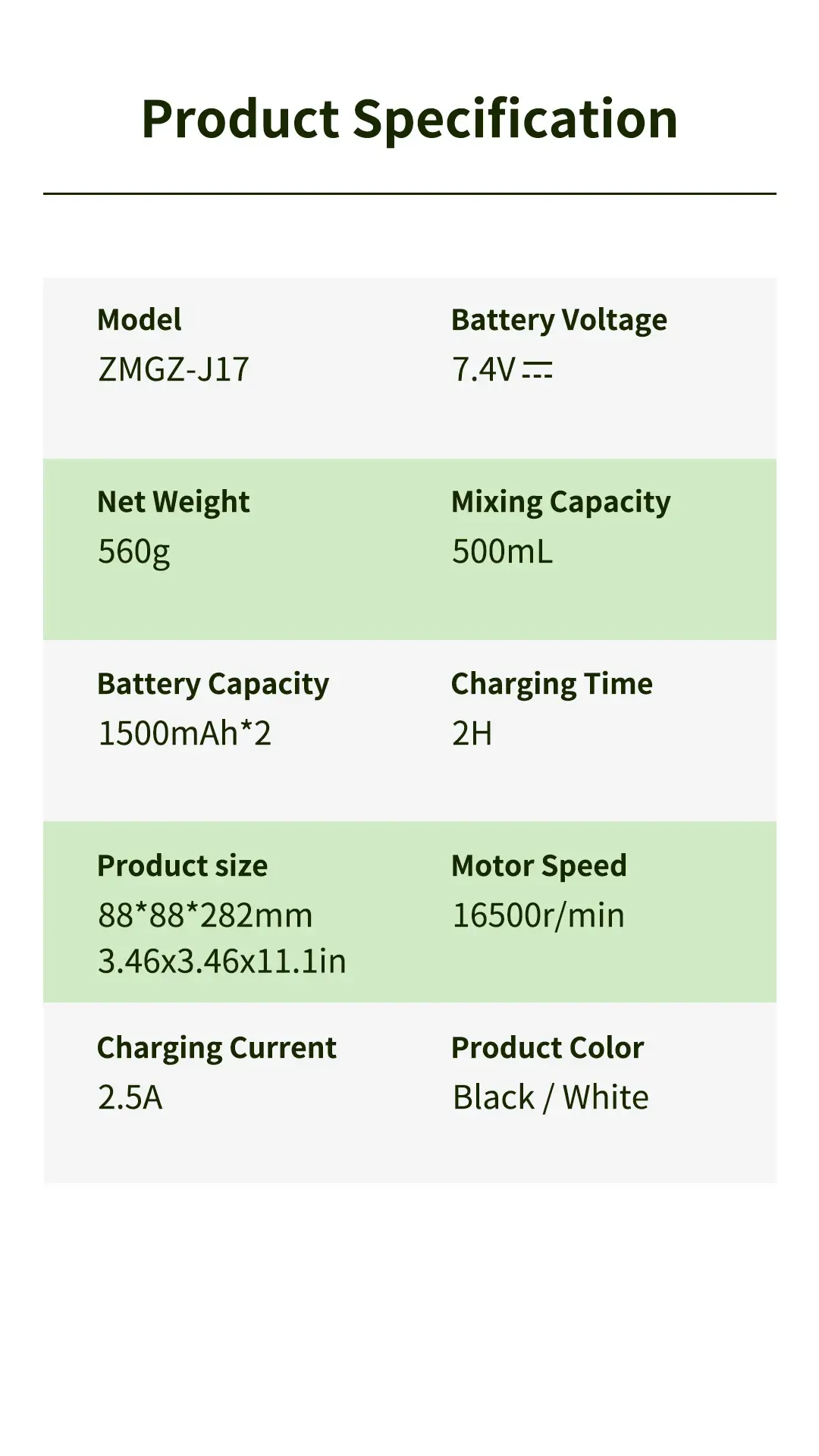 Zhenmi ZMGZ-J17 Portable Ice-Crushing Blender