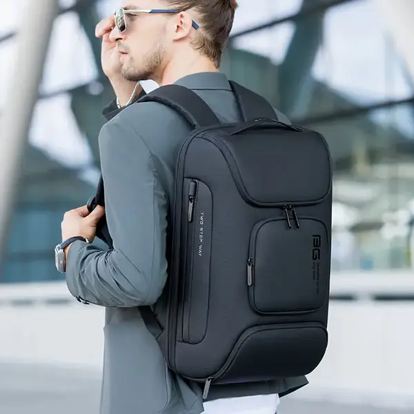 BANGE 7216 Plus 35L Anti-Theft Travel Backpack with USB Charging Port & Lock
