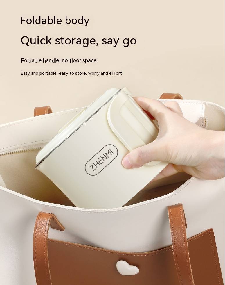 ZHENMI Portable Folding Electric Kettle 800ml Travel & Home Use