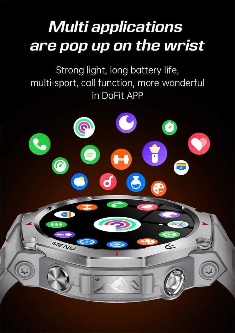 Valdus VD47 Pro Smartwatch 1.43″ AMOLED 5ATM Waterproof Built-In Flashlight