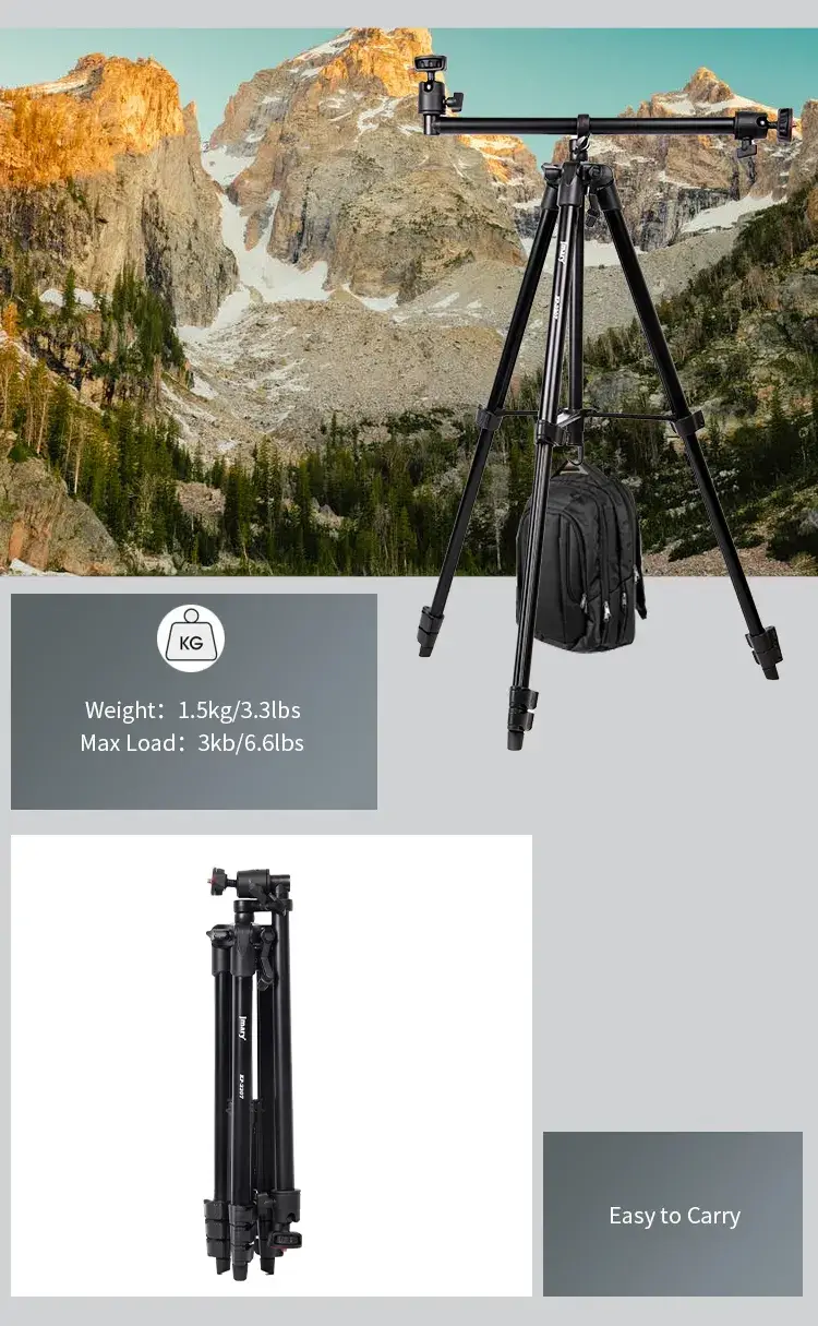 Jmary KP-2207 Portable Aluminum Alloy Tripod Stand