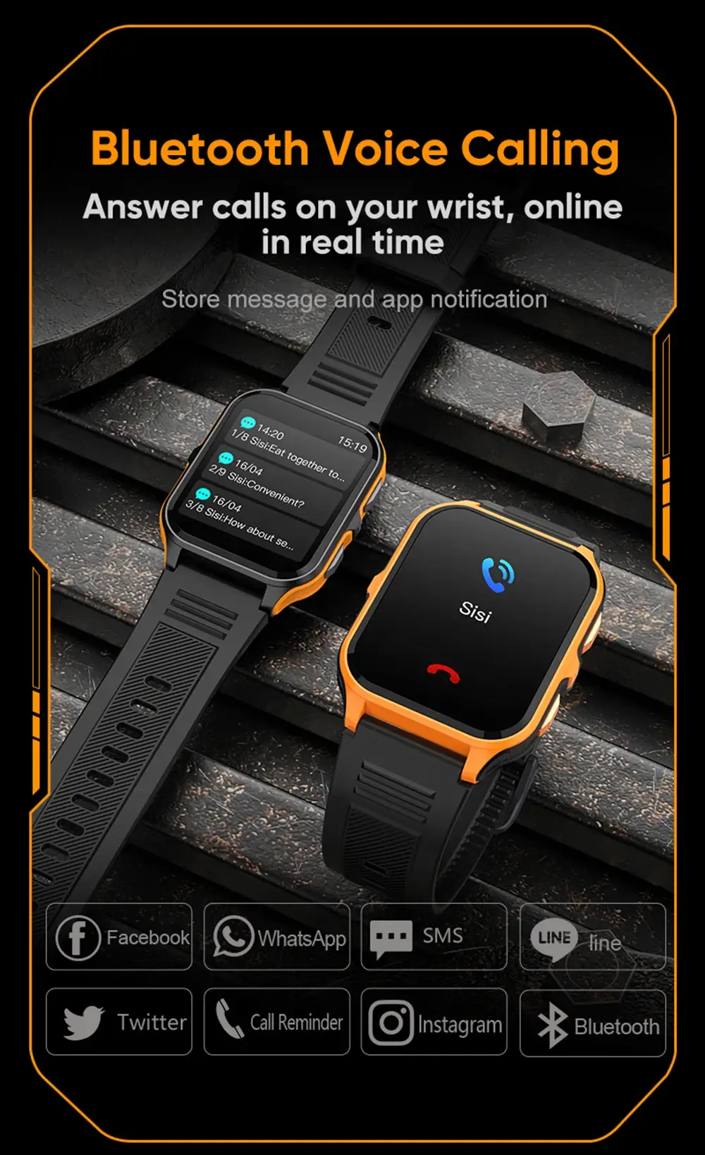 COLMI P73 Military-Grade Bluetooth Calling Smartwatch