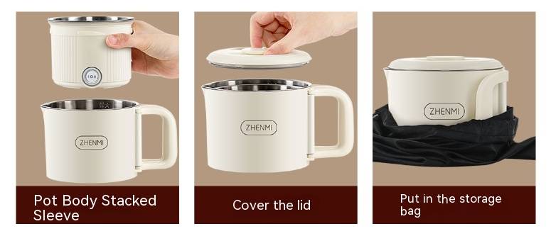 ZHENMI Portable Folding Electric Kettle 800ml Travel & Home Use