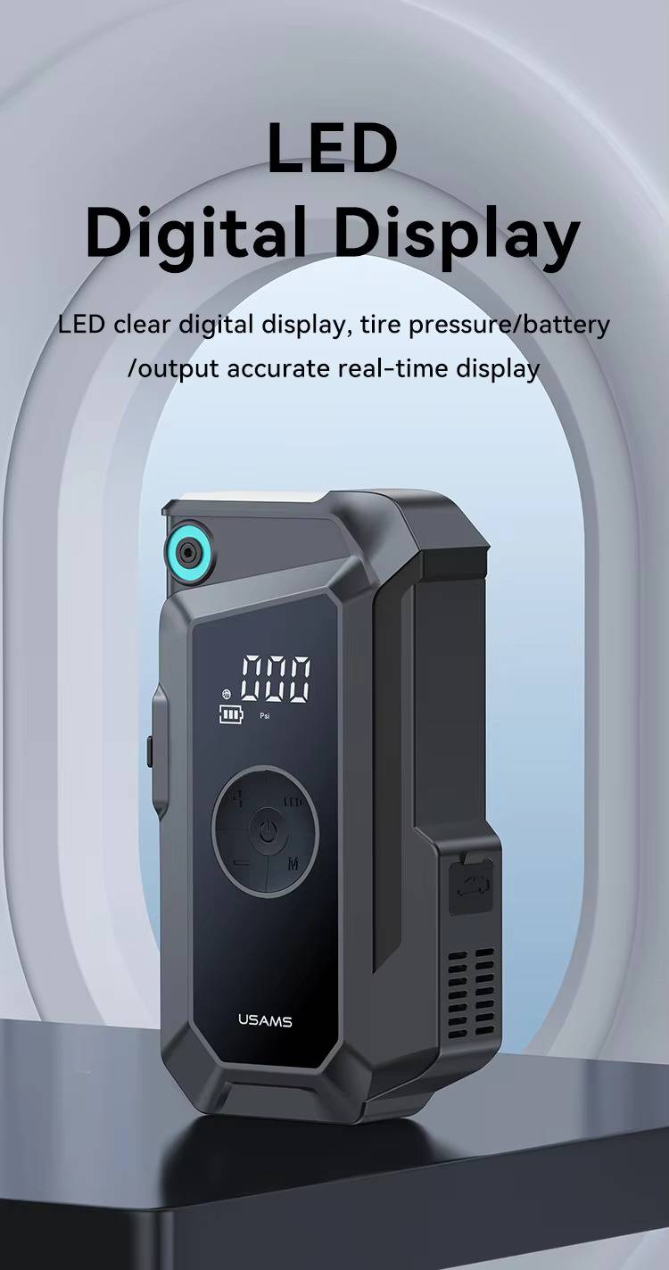 USAMS ZB287 2-in-1 8000mAh Portable Car Jump Starter & Power Bank