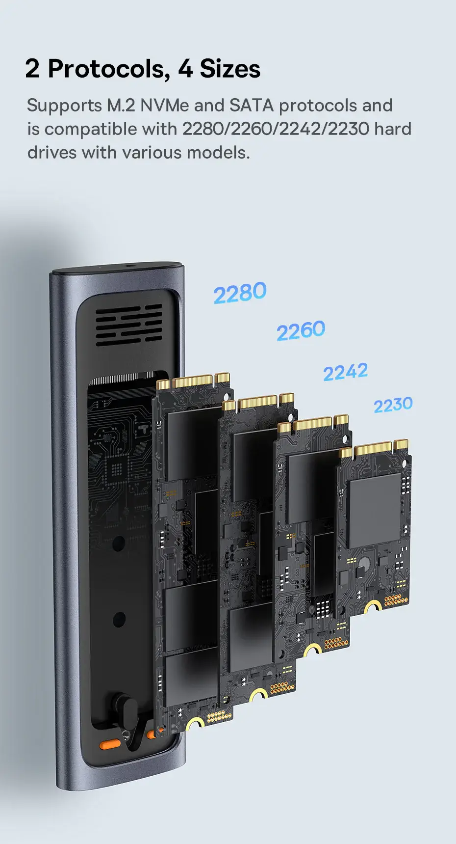 Baseus FlyJoy Series SSD Enclosure (M.2 NVMe and SATA)