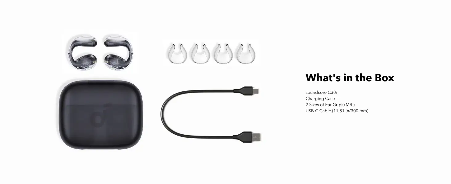 Anker Soundcore C30i Transparent Open-Ear Clip-On Wireless Earbuds
