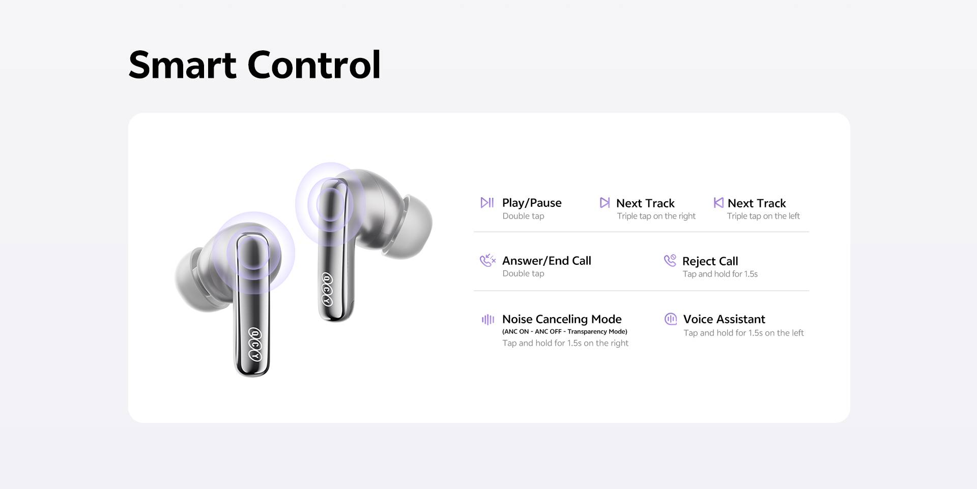 QCY MeloBuds N70 True Wireless Earbuds with 56dB Adaptive ANC & LDAC
