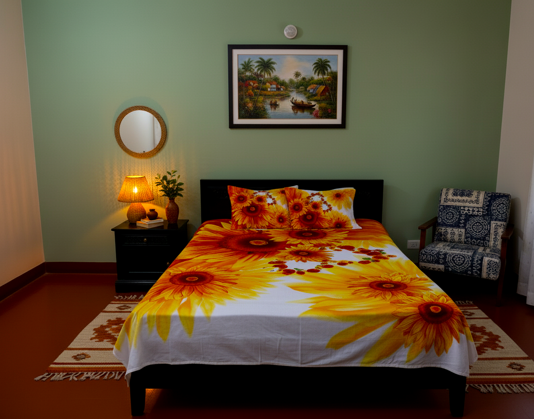 100% Twill Cotton King Size Bedsheet