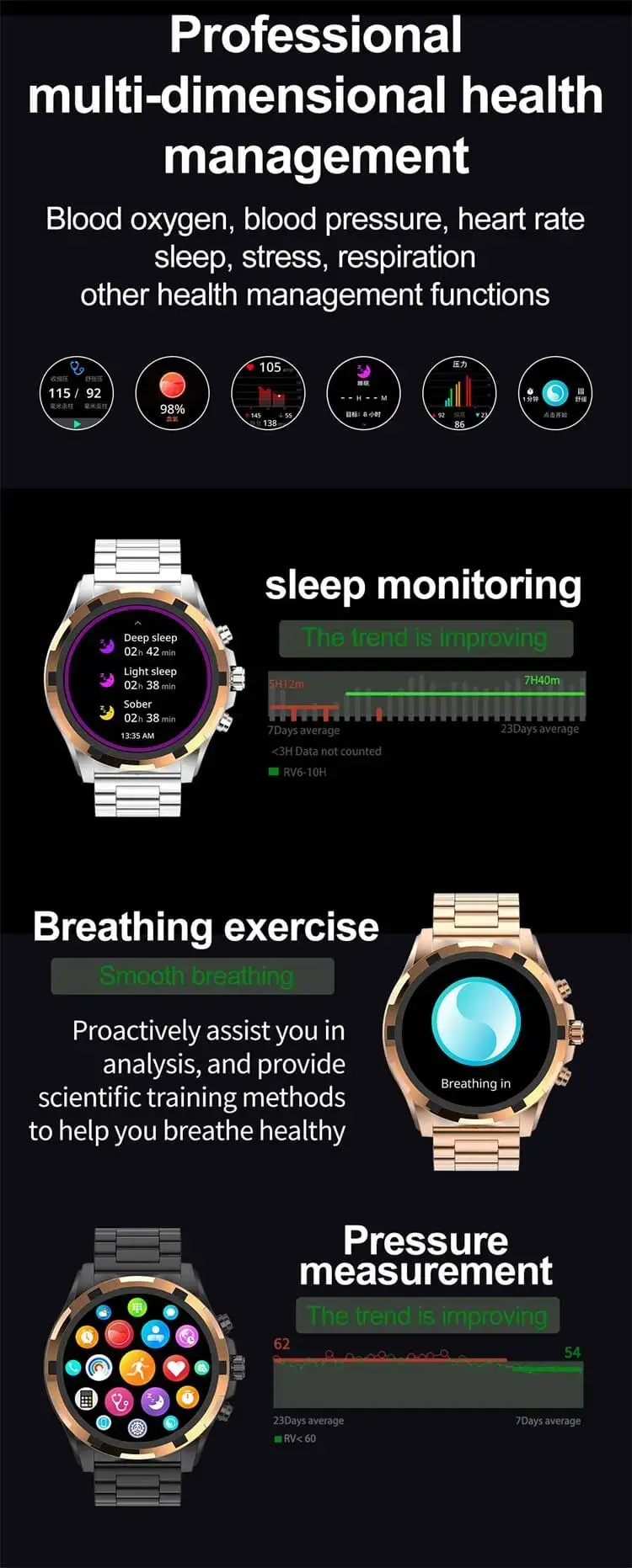 Valdus VS43 Pro AMOLED Bluetooth Calling Smartwatch