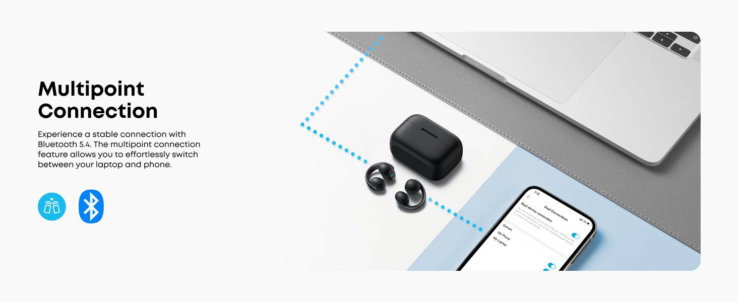 Soundcore AeroClip A3388 Open-Ear Clip-On Earbuds with AI Mics & Powerful Bass