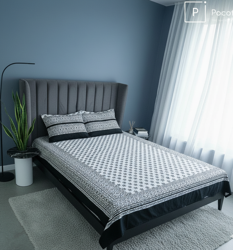 100% Twill Cotton King Size Bedsheet