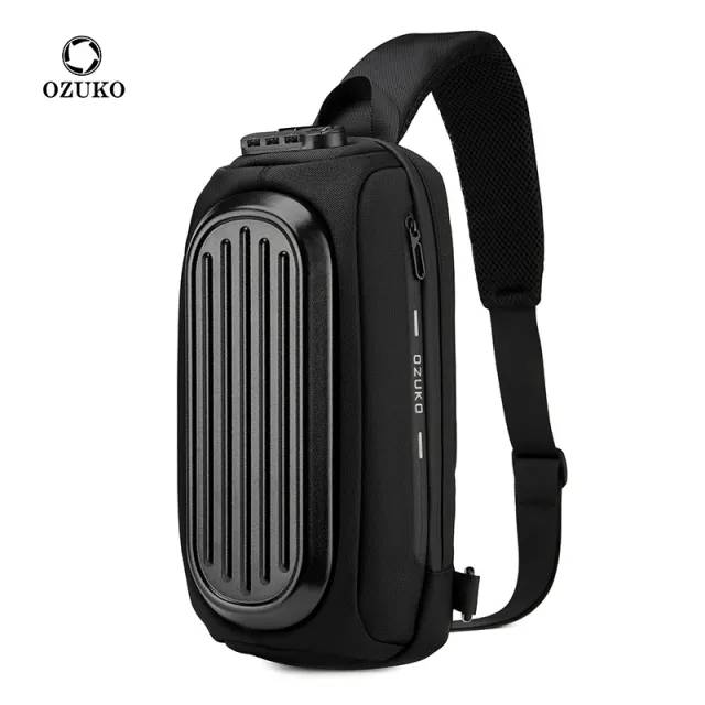 Ozuko 9562 Men's Stylish Waterproof Anti-Theft Crossbody Chest Bag