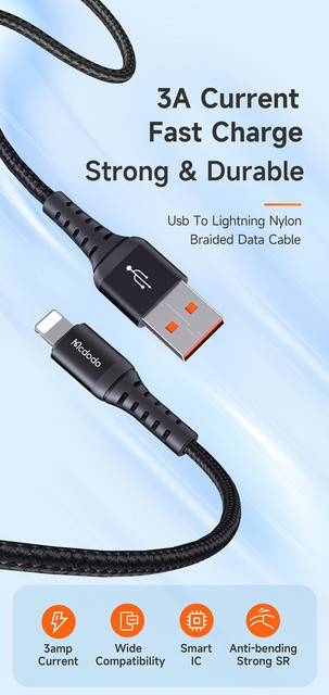 McDodo CA-2261 iPhone Fast Charging & Data Cable 3A, 1M