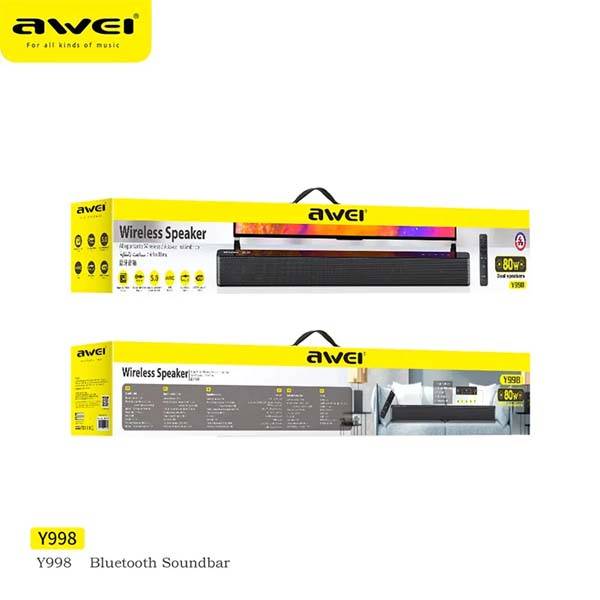 Awei Y998 80W Remote Control Home Soundbar