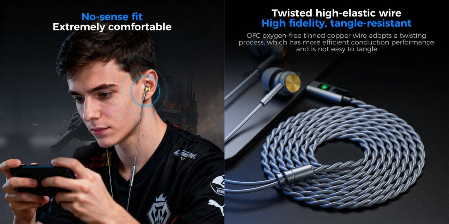 Plextone G18 Type-C Wired Gaming Earphone