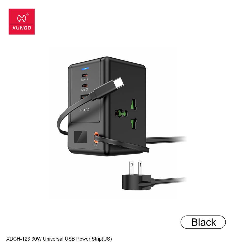 XUNDD XDCH-123 30W Universal USB Fast-Charging Power Strip