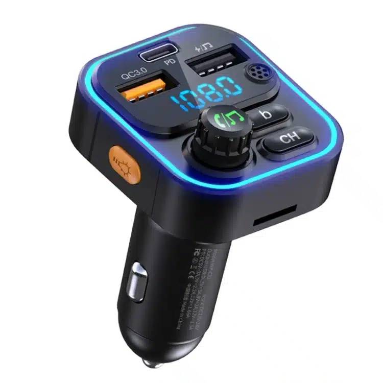 WEKOME WP-C52 Pop Digital Series MP3 Wireless Fast Charging Bluetooth Car Charger
